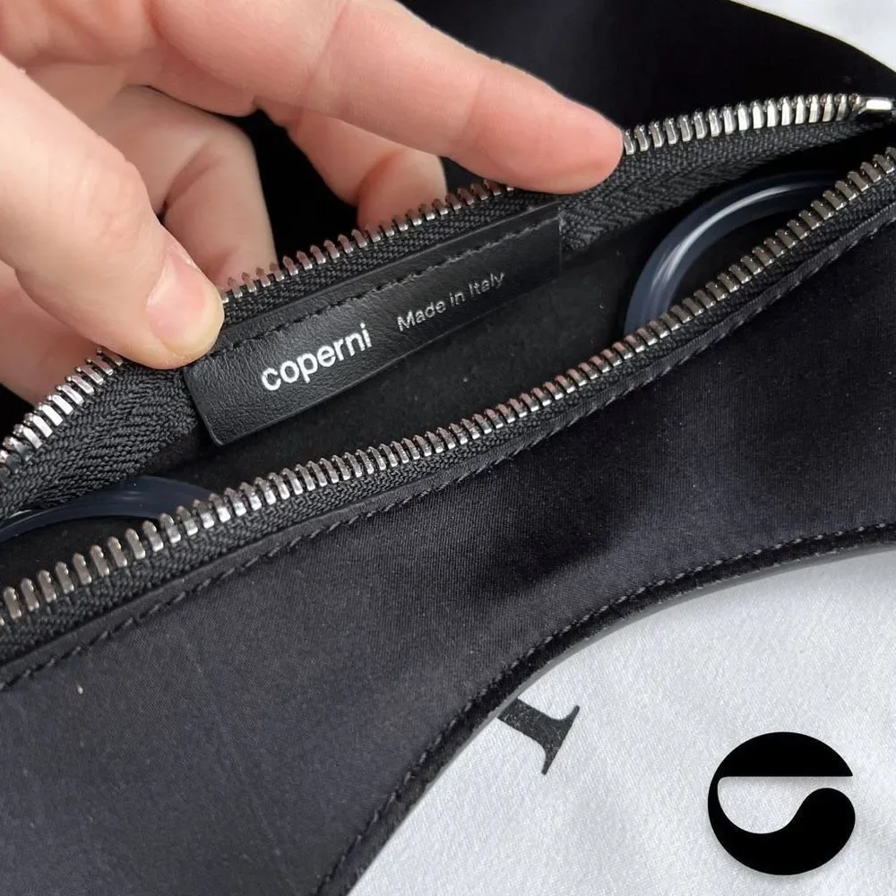 🚫SOLD ON DEPOP🚫NWT Coperni Ring Swipe Mirror Stud Black Shoulder / Top Handle - Picture 15 of 17